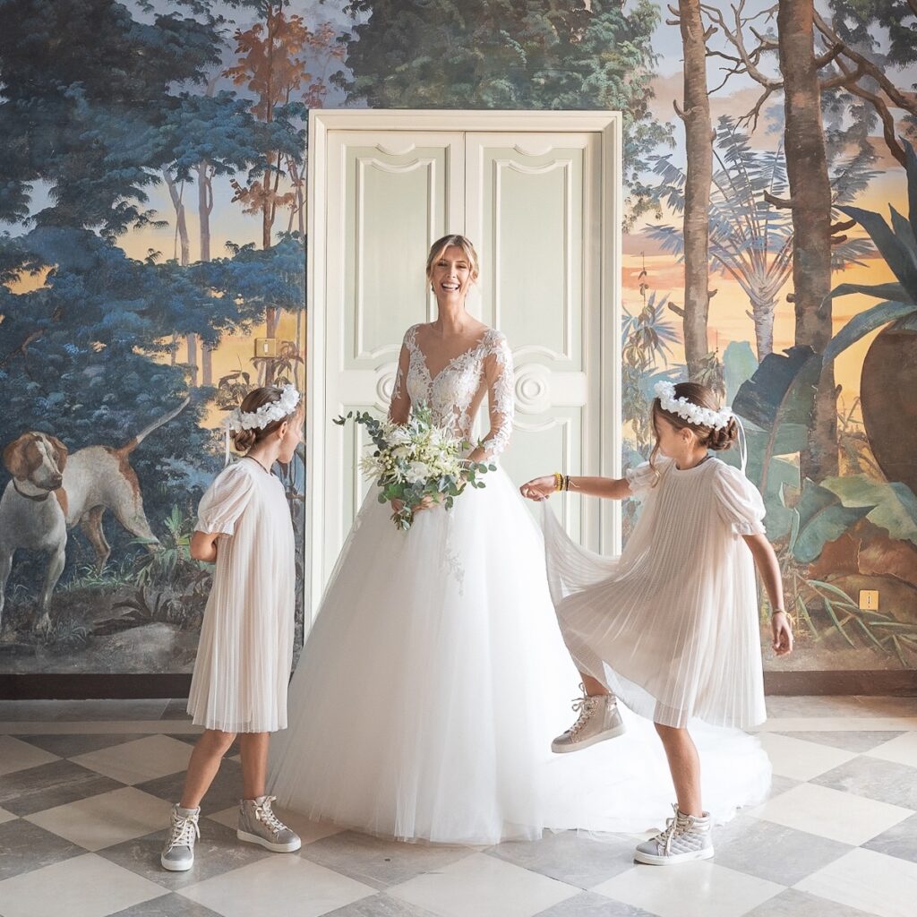 Silvia Cicconi al lavoro durante un matrimonio